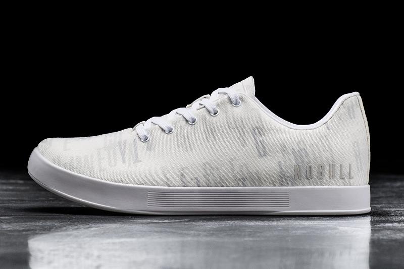 Nobull Davidsdottir Canvas Men's Trainers White | USA D1311F